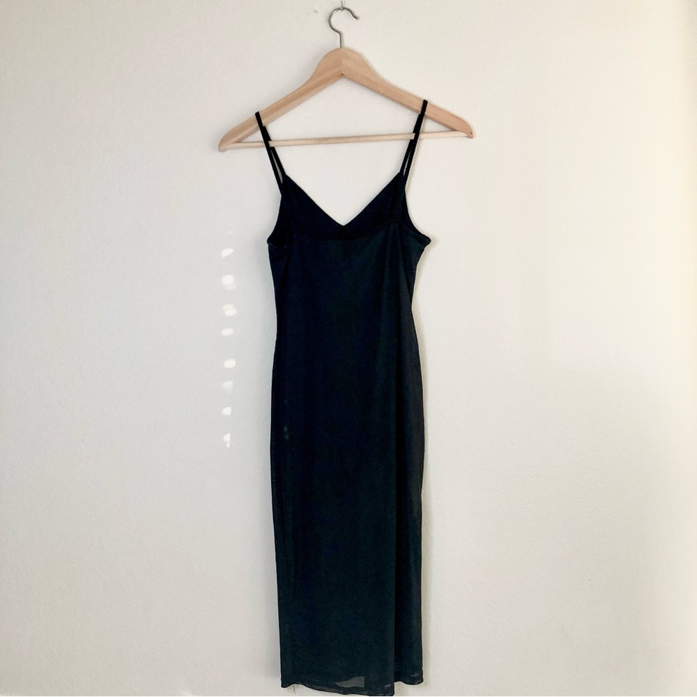 Aria Black Spaghetti Strap Slip Dress